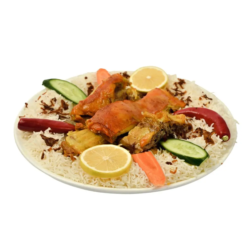 لحم مندي  رز شعبي